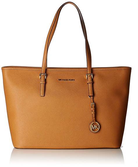 michael kors jet set top zip saffiano leather medium tote|Michael Kors saffiano leather.